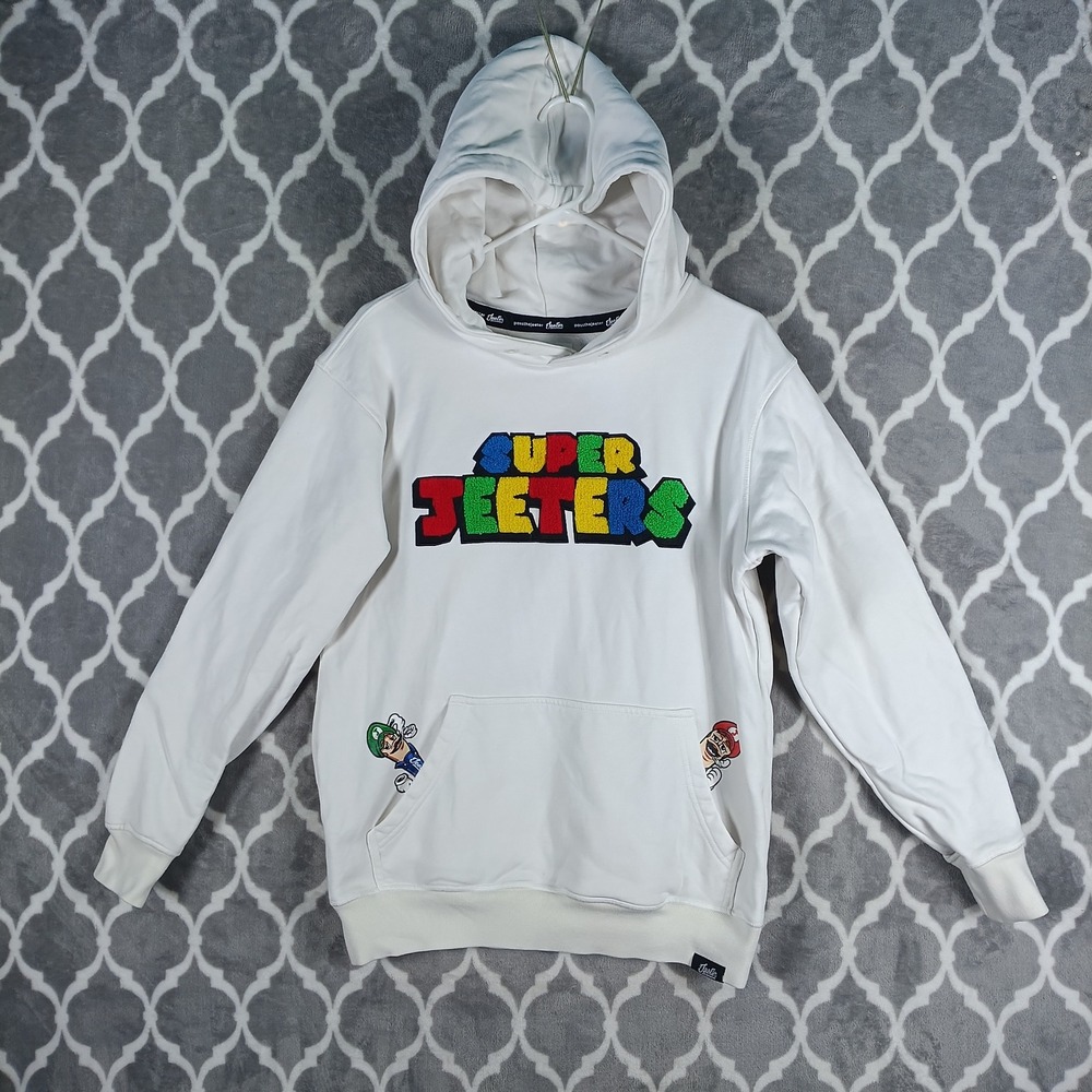 Super Jeeters Mario Hoodie Men Size Small Nintendo Luigi Pullover